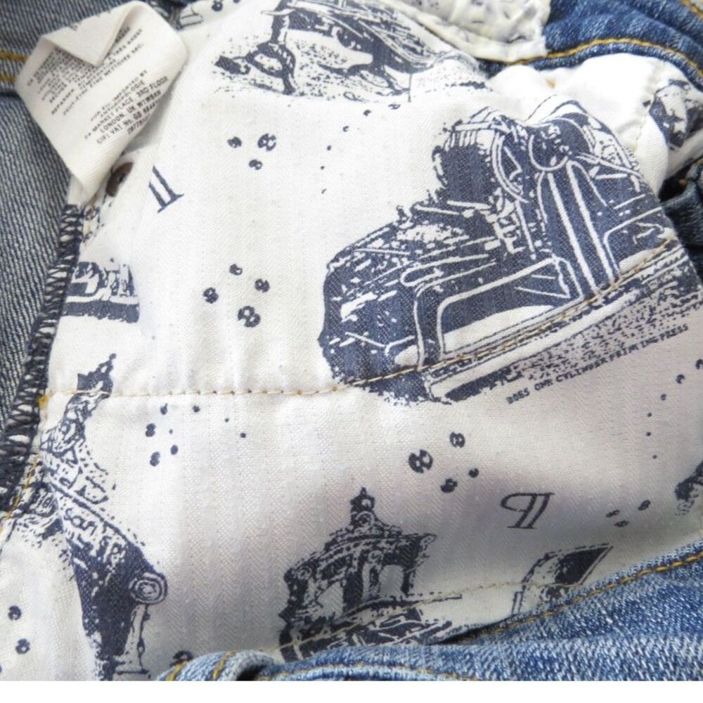 Pilcro Anthorpologie Women's Boyfriend Ripped Patchwork Jeans 27 EUC - Picture 8 of 11